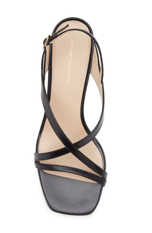 Stuart Weitzman Oasis 50 Block Heel Sandal In Black