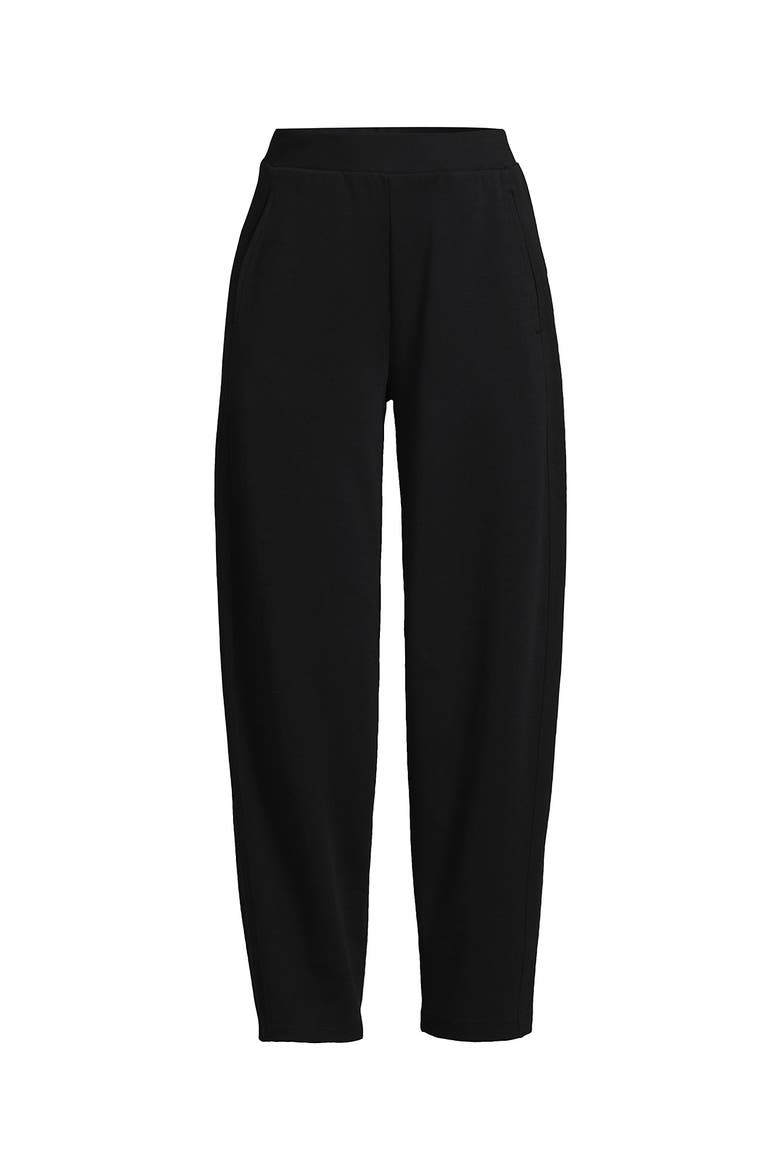 Sport Knit High Rise Barrel Ankle Pants, Alternate, color, Black