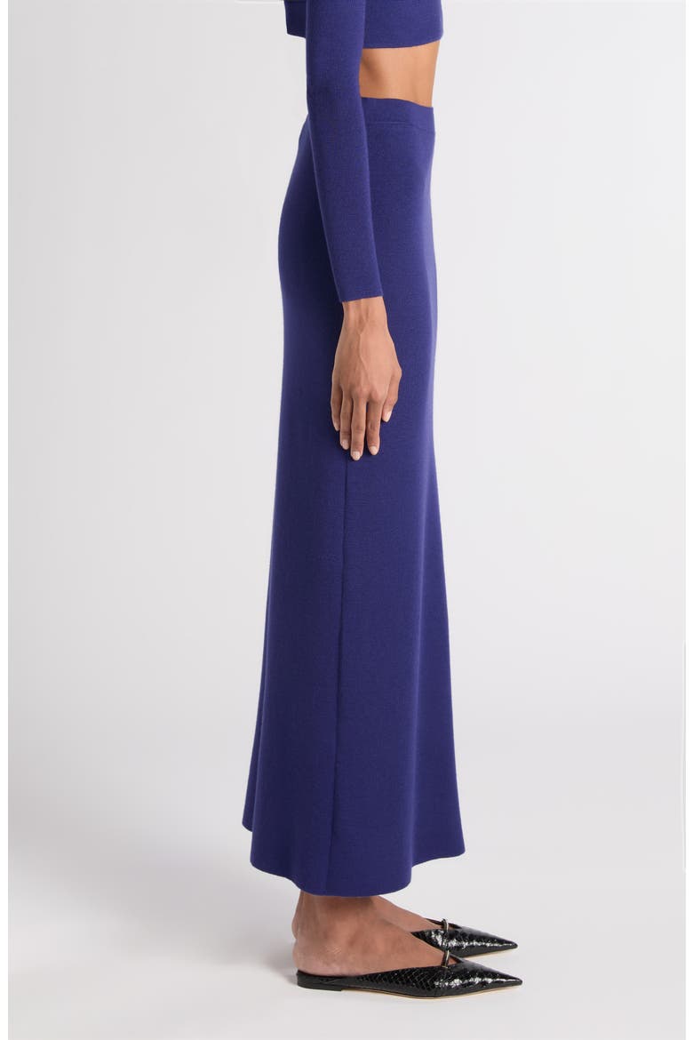 Cashmere Maxi Skirt, Alternate, color, QUARZ BLUE
