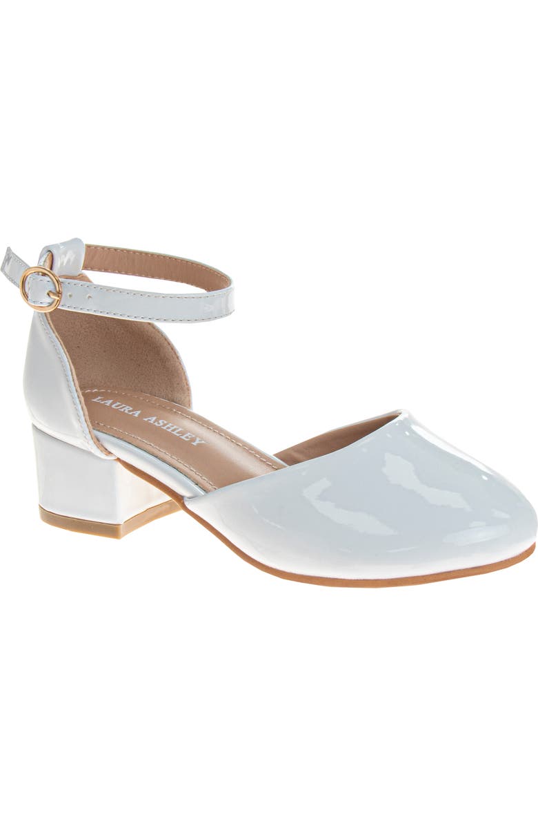 Laura Ashley Low Heeled Dress Shoes, Main, color, White Patent