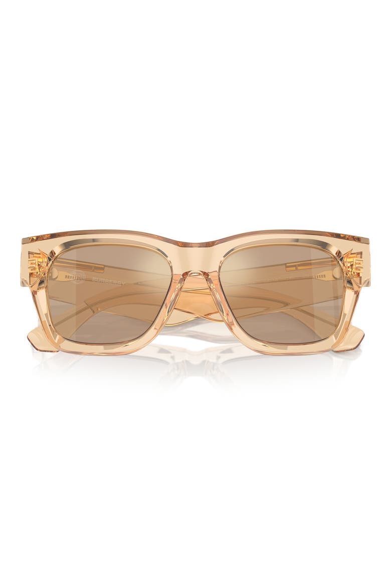 52mm Square Sunglasses, Main, color, BROWN