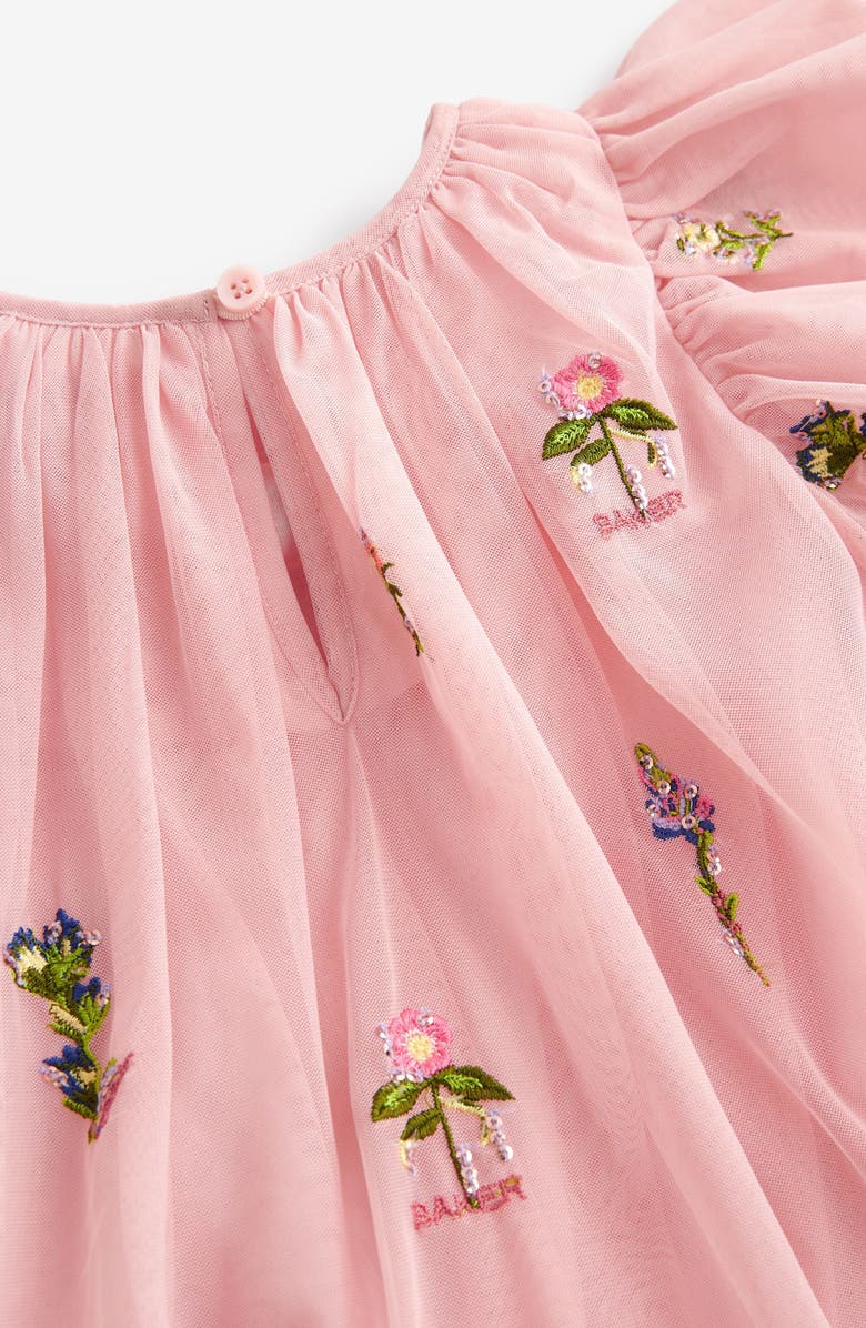 Baker by Ted Baker Kids' Embroidered Floral Tulle Tiered Dress, Alternate, color, Pink