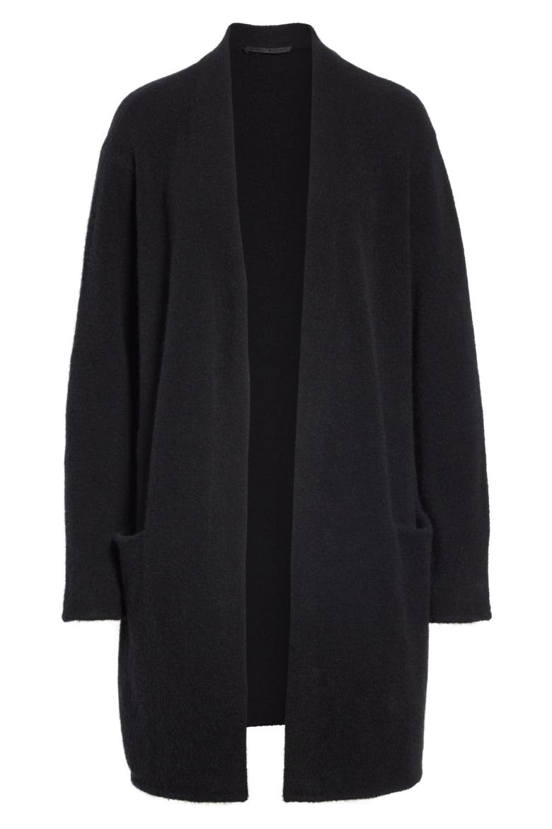 Open Sweater Coat, Alternate, color, BLACK