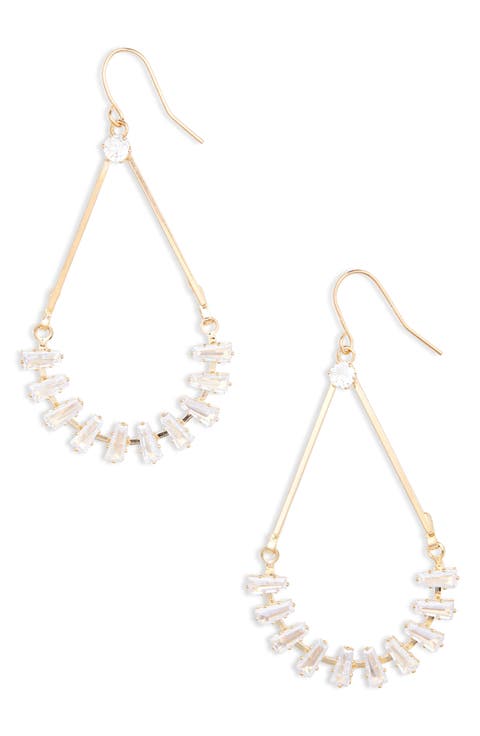 Cubic Zirconia Drop Earrings