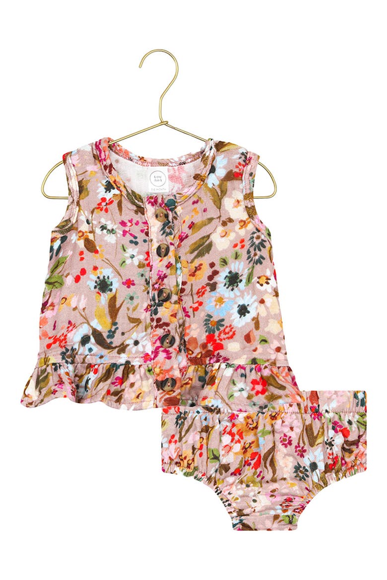 Cotton Muslin Ruffle Tank & Bloomers Set, Main, color, PENELOPE