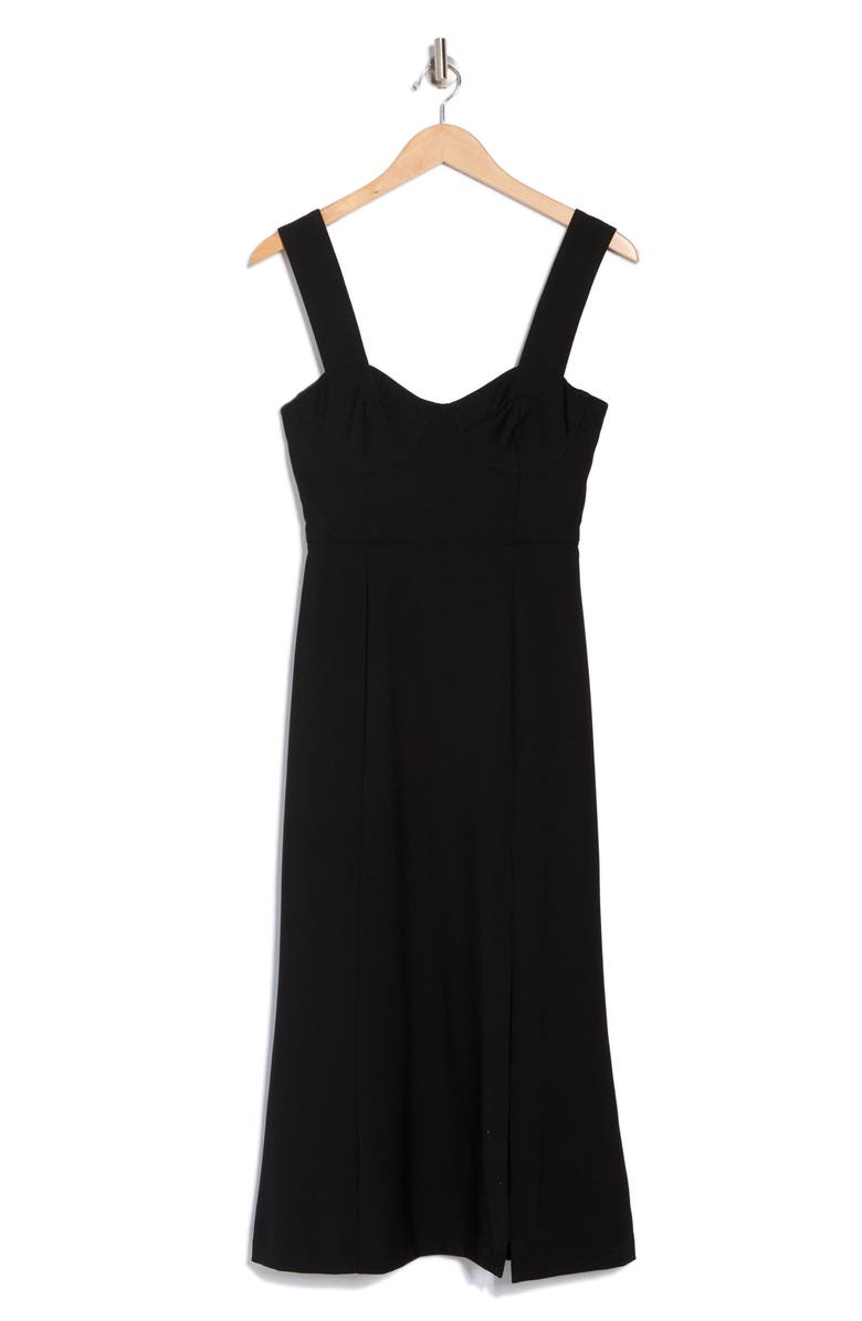 Hutch Bustier Midi Dress, Alternate, color, Black