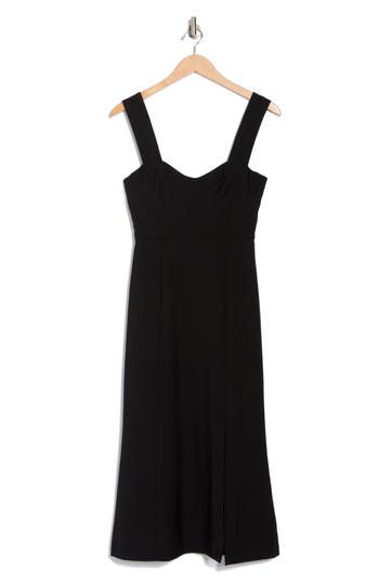 Hutch Bustier Midi Dress In Black