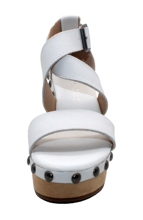 Volatile Zitola Platform Wedge Sandal In White