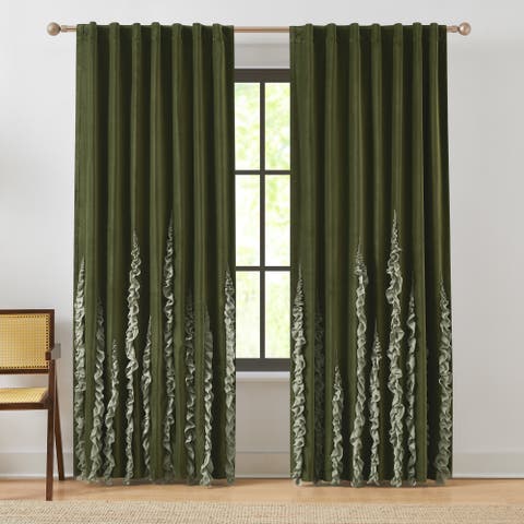 Verdant Path Cotton Blackout Window Panel