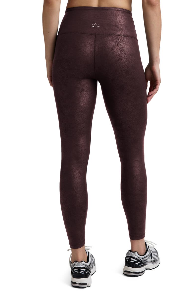 Luxe Leatherette High Waist Leggings, Alternate, color, CHERRY LEATHERETTE FOIL