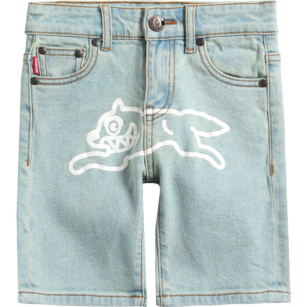 Icecream Kids' Running Blue Denim Shorts In Blue
