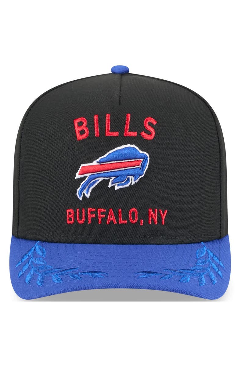 New Era Men's New Era  Black/Royal Buffalo Bills 2025 NFL Draft A-Frame 9FIFTY Snapback Hat, Alternate, color, Black