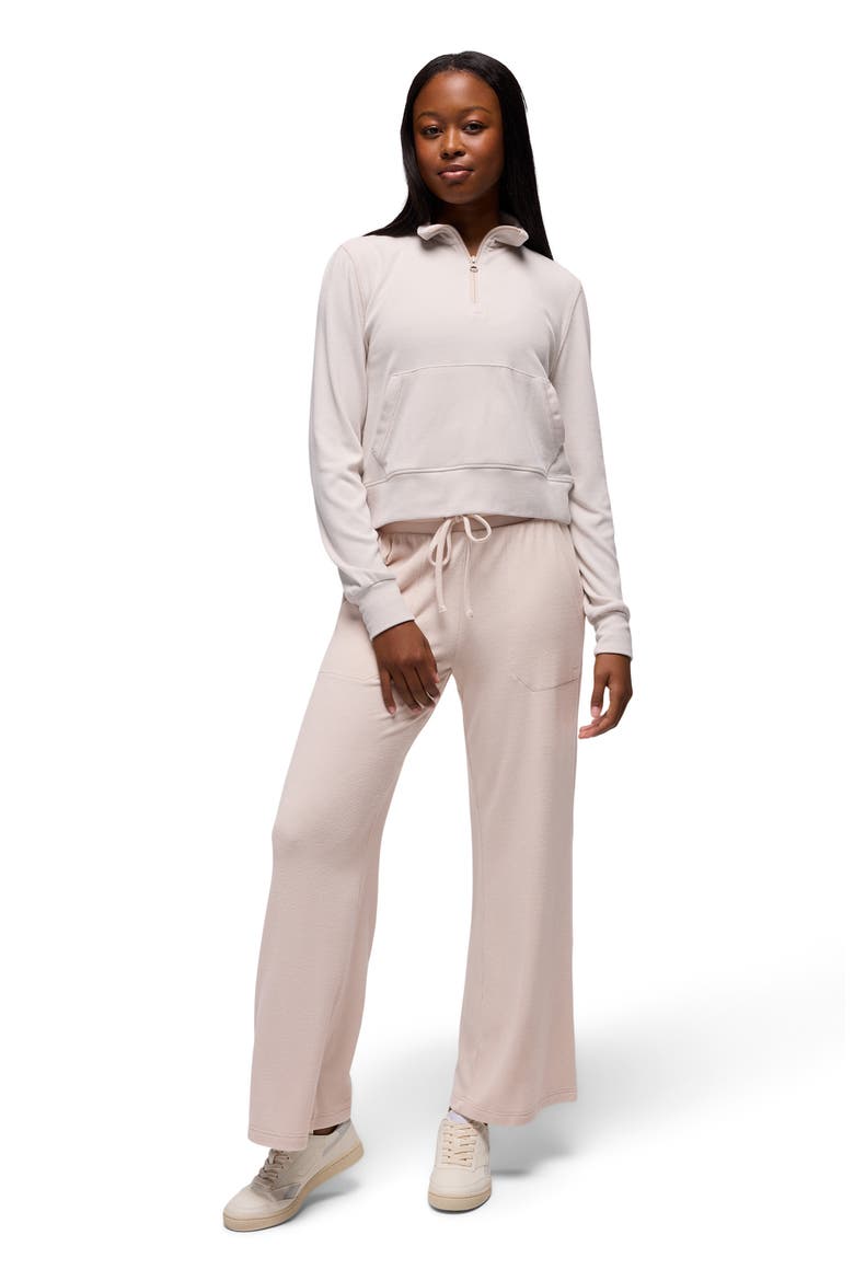 Willow West Wide Leg Drawstring Pants, Alternate, color, ALMOND