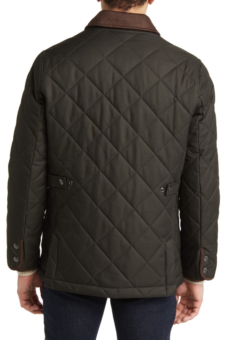 Erikson Water Resistant Quilted Riding Jacket, Alternate, color, OLIVE