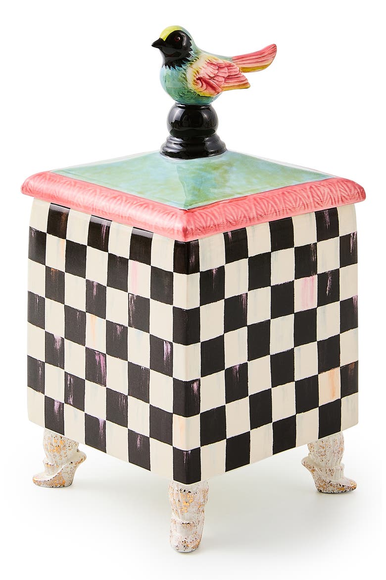 Courtly Check Birdie Trinket Box, Main, color, COURTLY