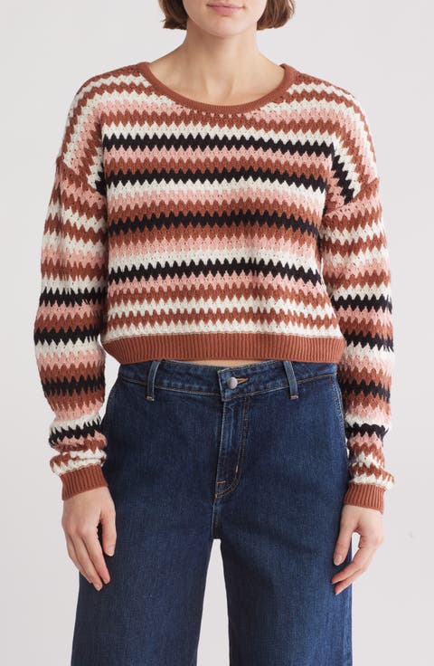 Stripe Crop Pullover Sweater