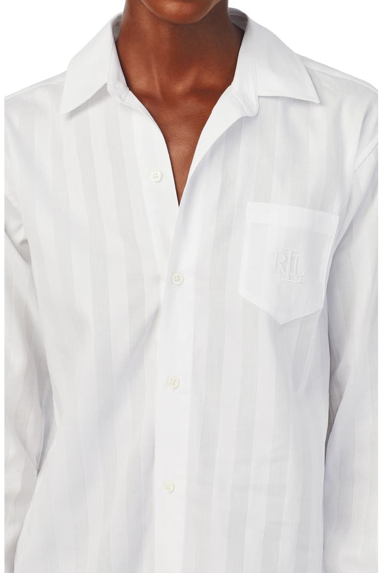 Shadow Stripe Sleepshirt, Alternate, color, WHITE