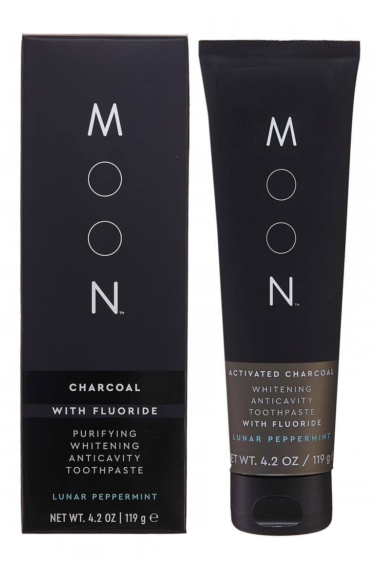 Lunar Peppermint Charcoal with Fluoride Whitening Toothpaste, Main, color, NO COLOR