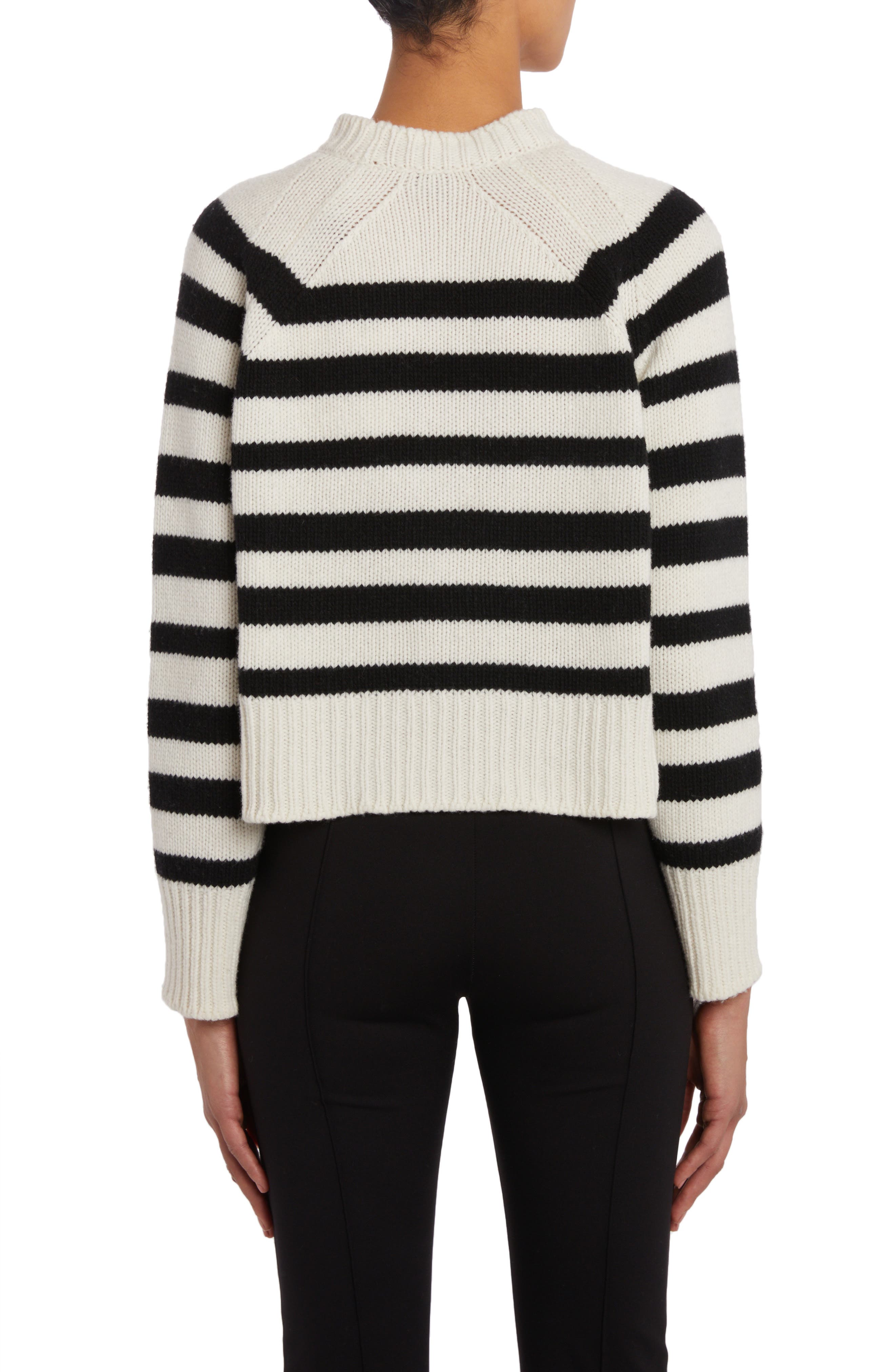 Stripe Logo Patch Wool Sweater - image 2