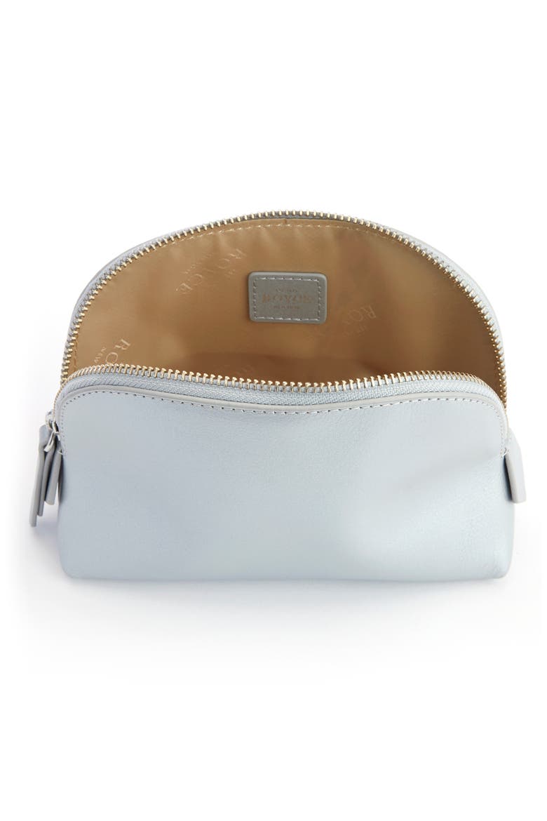 Compact Cosmetics Bag, Alternate, color, SILVER