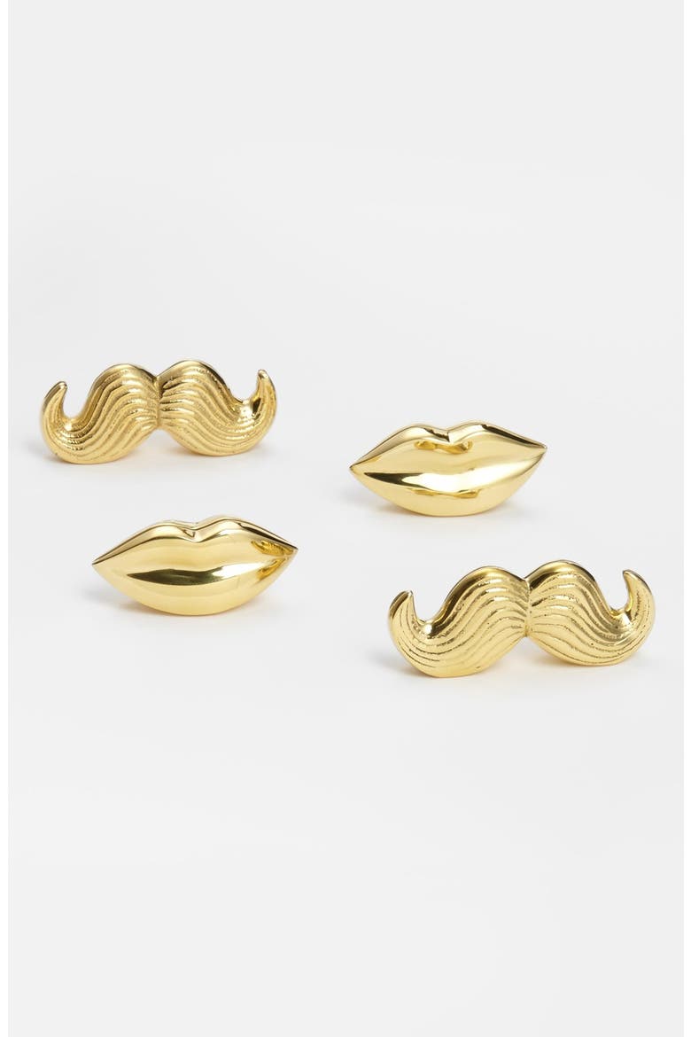 'Mr. & Mrs. Muse' Brass Place Card Holders, Main, color, BRASS