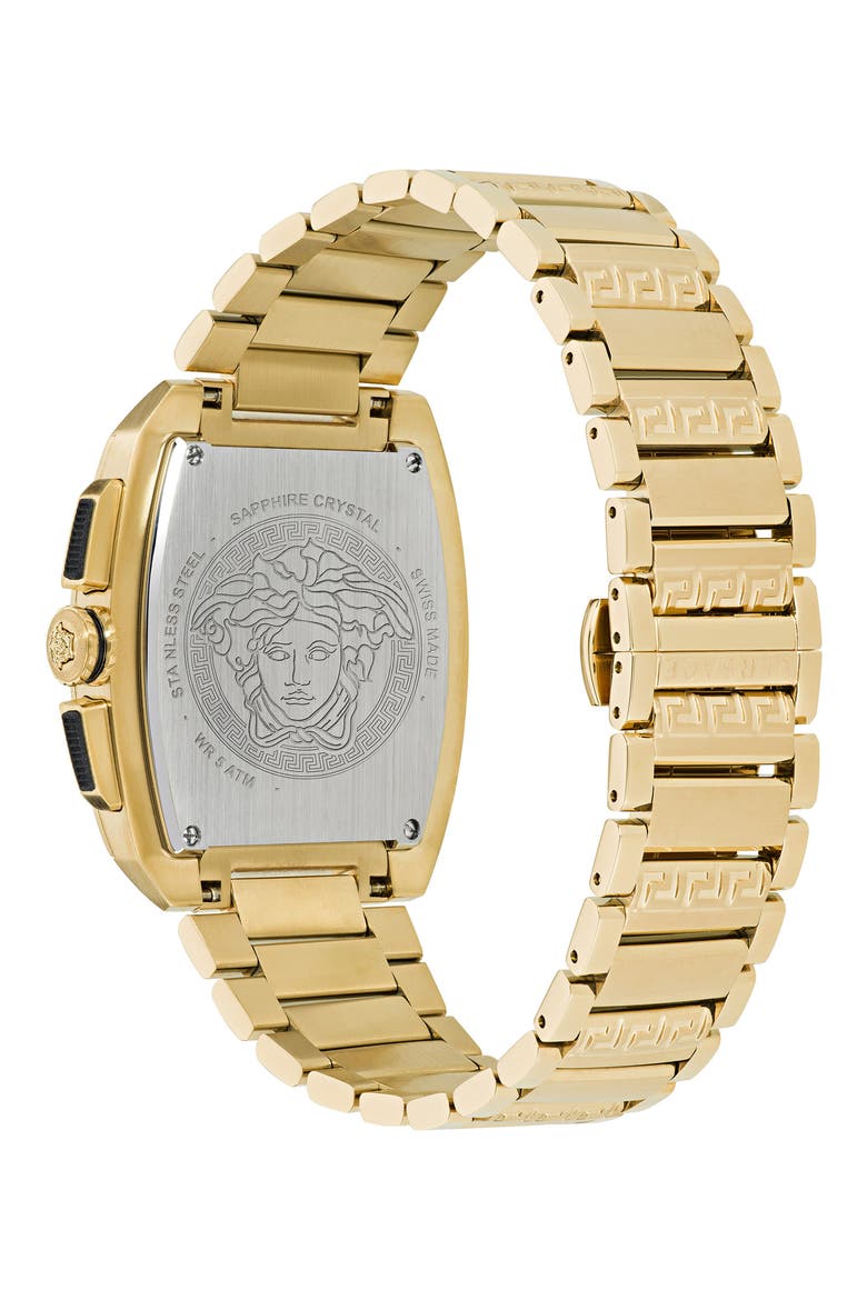 Dominus Chronograph Bracelet Watch, 42mm, Alternate, color, IP YELLOW GOLD