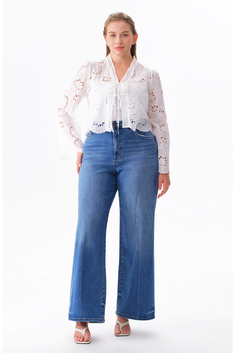 High Waist Wide Leg Jeans, Alternate, color, HAVEN