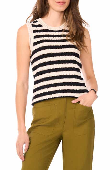 Halogen® Pointelle Sleeveless Sweater