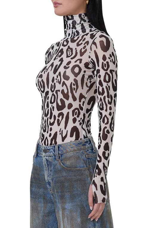 AFRM AFRM ZADIE PRINT TURTLENECK MESH TOP 