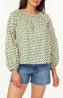 Scotch & Soda Topstitch Peasant Top