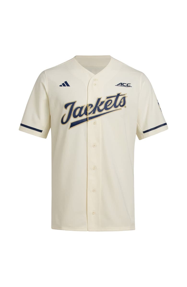 adidas Men's adidas  Cream Georgia Tech Yellow Jackets Replica Baseball Jersey, Alternate, color, 