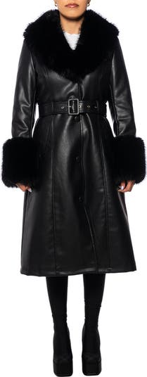 Theory Gazella Leather Trim popular Coat