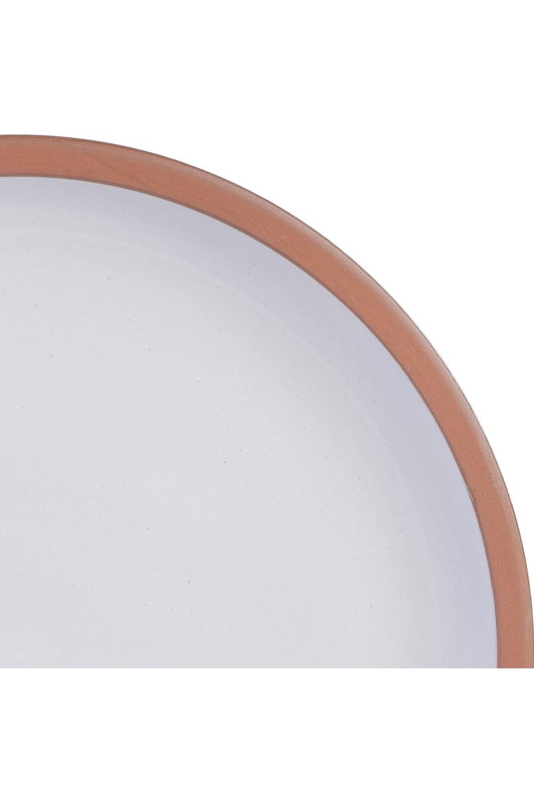 Lagos 16 Piece Terracotta Double Bowl Dinnerware Set, Alternate, color, White