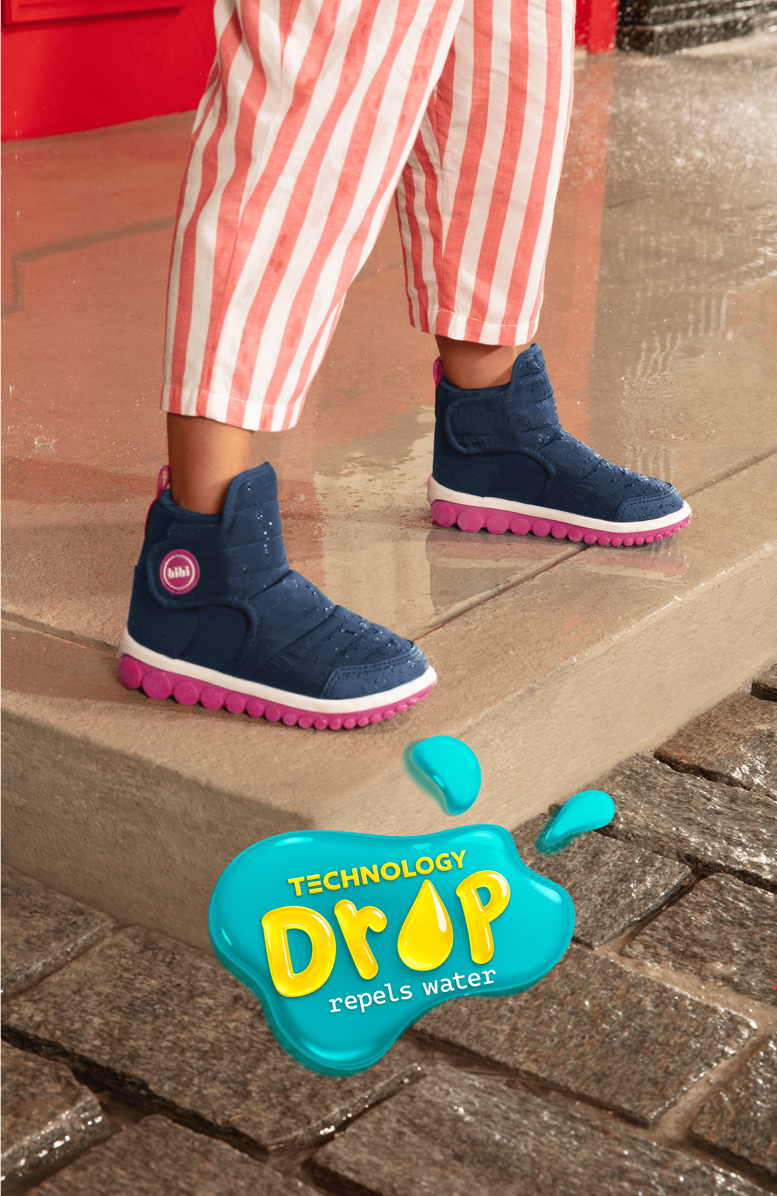 Kids' Roller 2.0 Water-Repellent Girl Boot, Alternate, color, Navy Pink