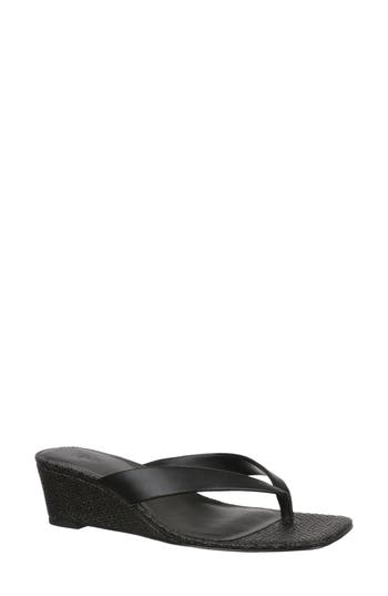 NORDSTROM RACK Shellie Wedge Sandal in Black at Nordstrom Rack, Size 6.5