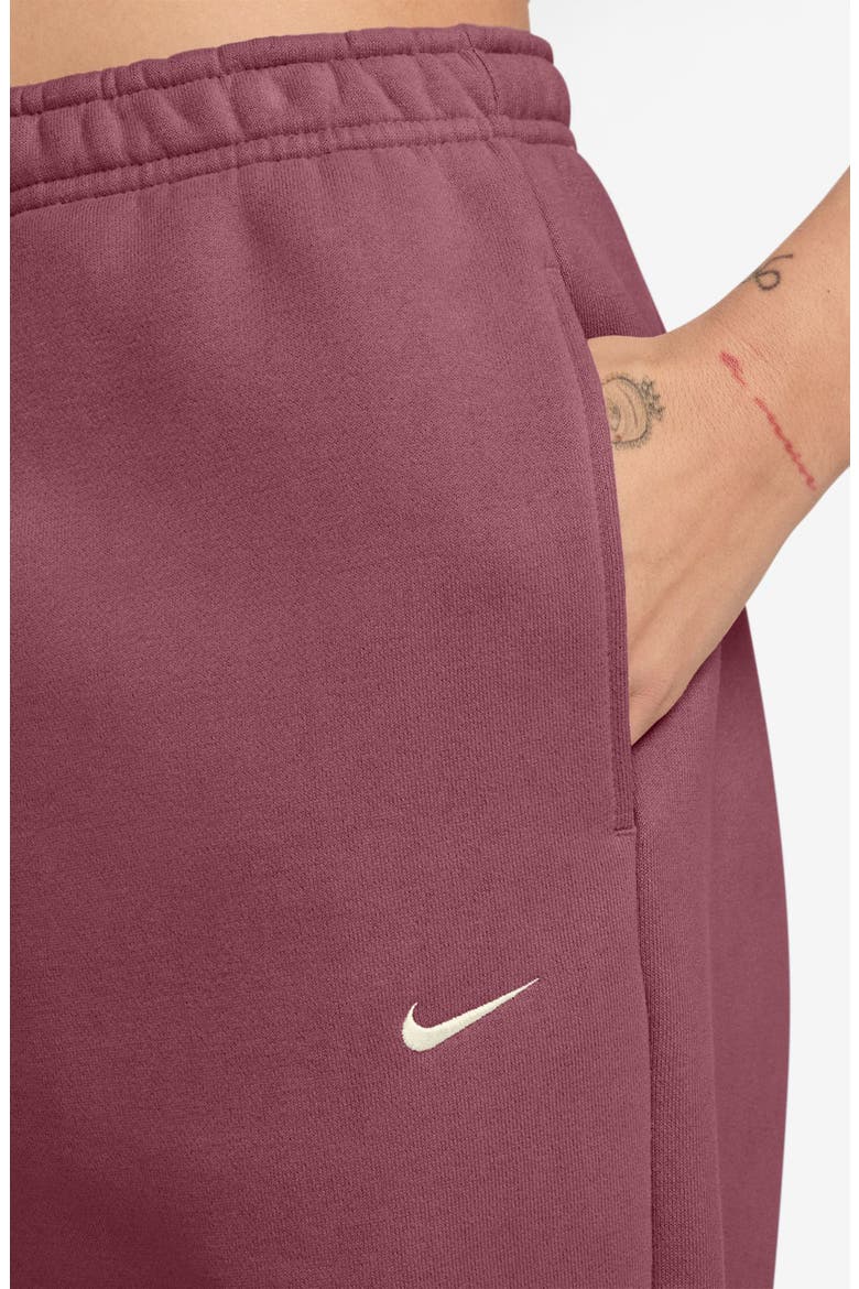 Studio High Waist Fleece Sweatpants, Alternate, color, 654 PKSMOK/ SAIL