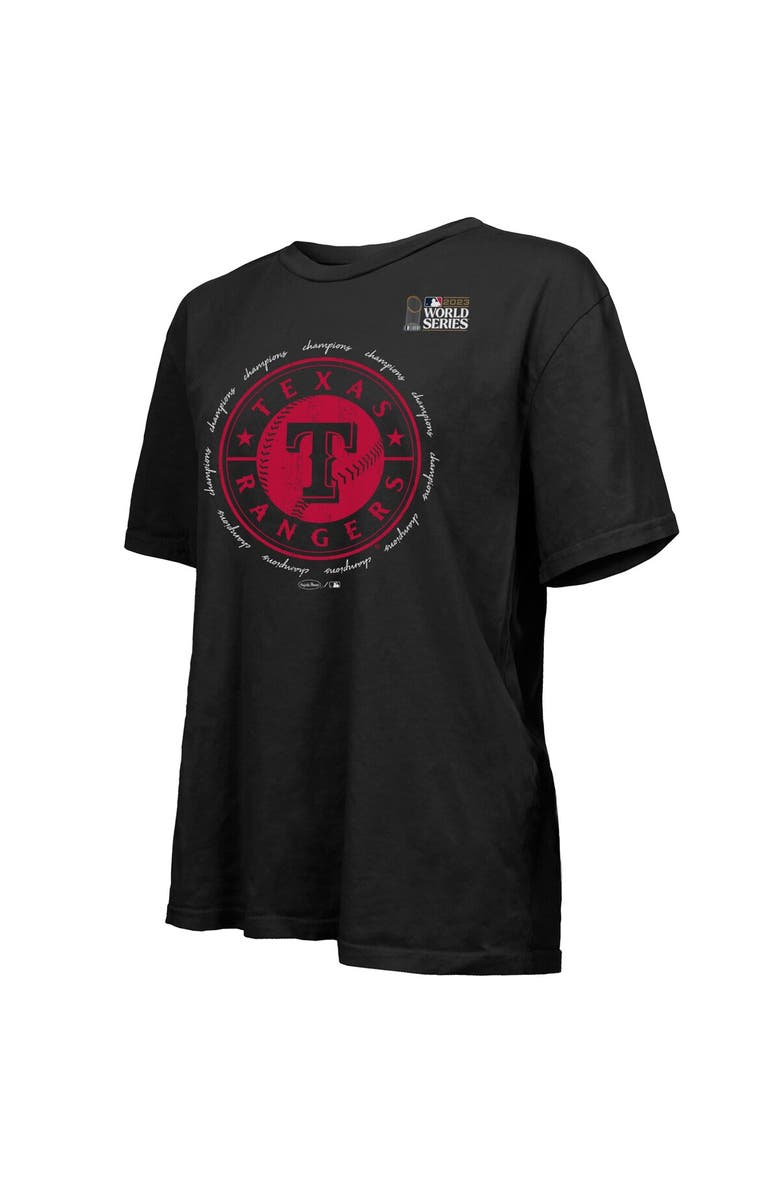 Majestic Threads Women's Majestic Threads Black Texas Rangers 2023 World Series Champions Oversized T-Shirt, Alternate, color, 