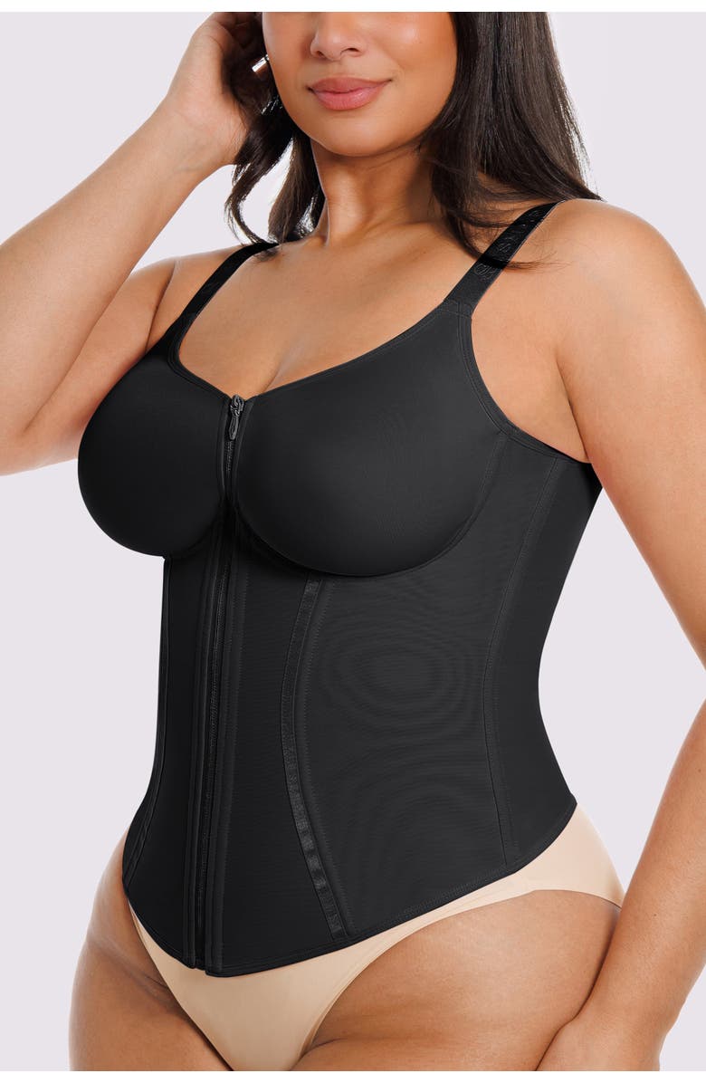 Shapellx NeoSweat AirSlim Tummy Control Corset Top, Alternate, color, Black
