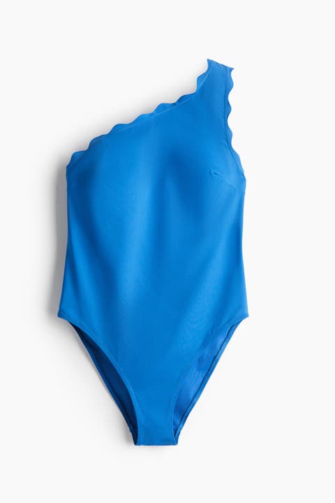 Padded-cup One-shoulder Swimsuit