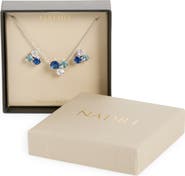 Nadri Natural Beauty Crystal Cluster Stud Earrings & Necklace Set