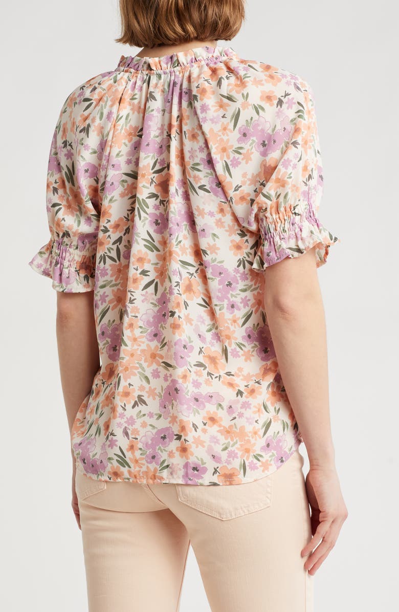 Bobeau Ruffle Button-Up Top, Alternate, color,