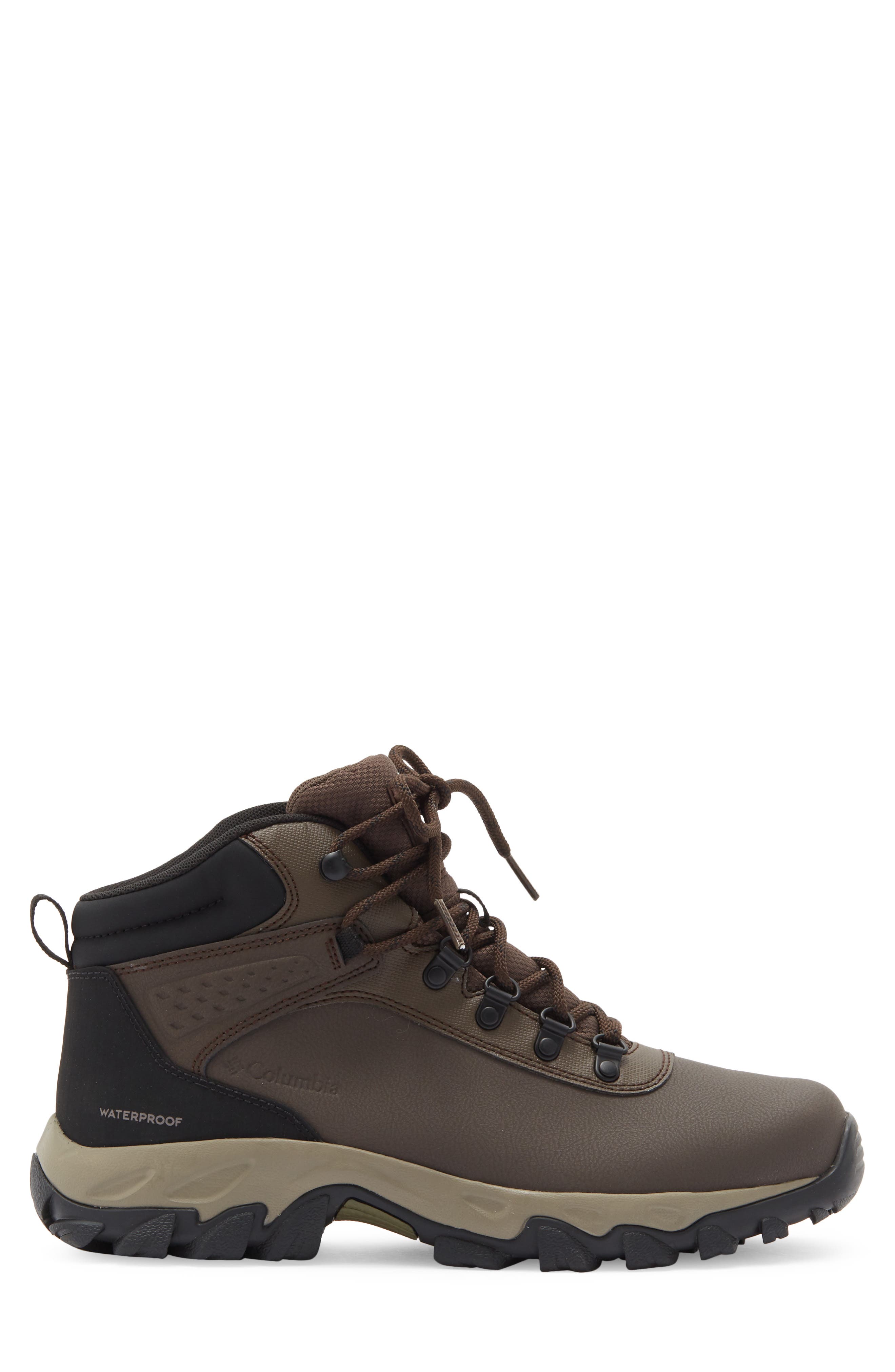 Newton Explorer Leather Waterproof Hiking Boot, Alternate, color, CORDOVAN/ STONE GREEN