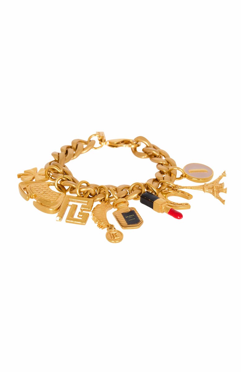 Balmain Beauty Charm Bracelet, Main, color, Gold