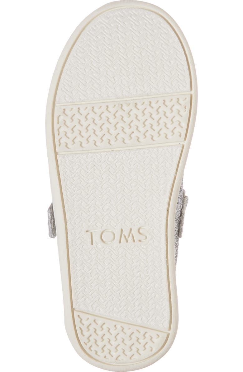 TOMS Kids' Glitter Mary Jane Flat, Alternate, color, Silver Iridescent Glimmer