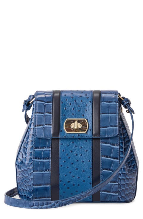 Margo Croc Embossed Leather Crossbody Bag