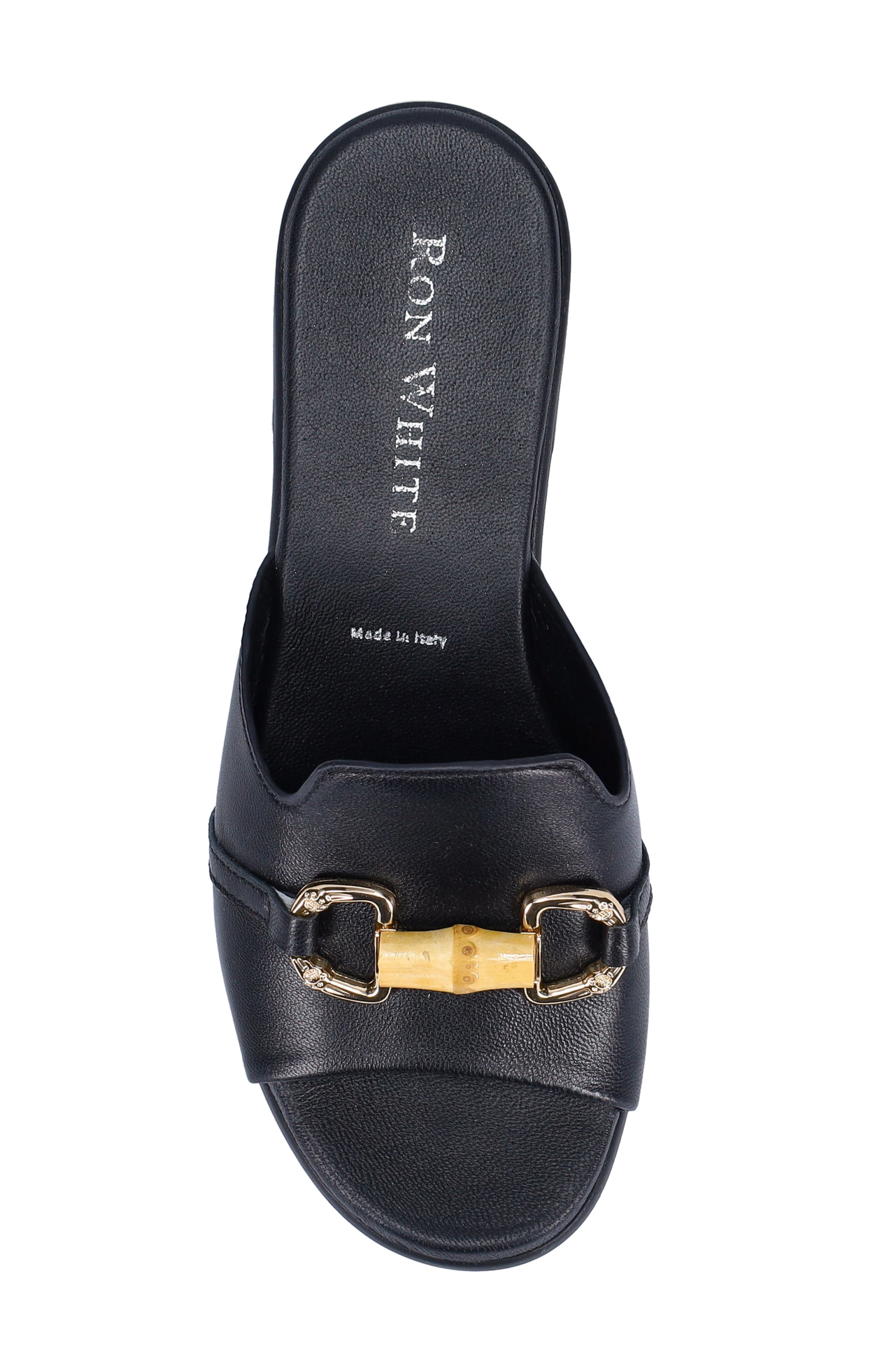 Ron White Gwyna Platform Slide Sandal, Alternate, color, Onyx