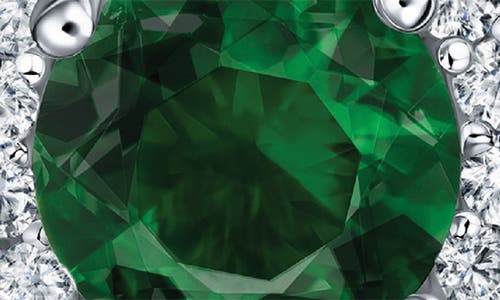 Best Silver Sterling Silver Brilliant Cubic Zirconia Halo Round Stud Earrings In Emerald/silver