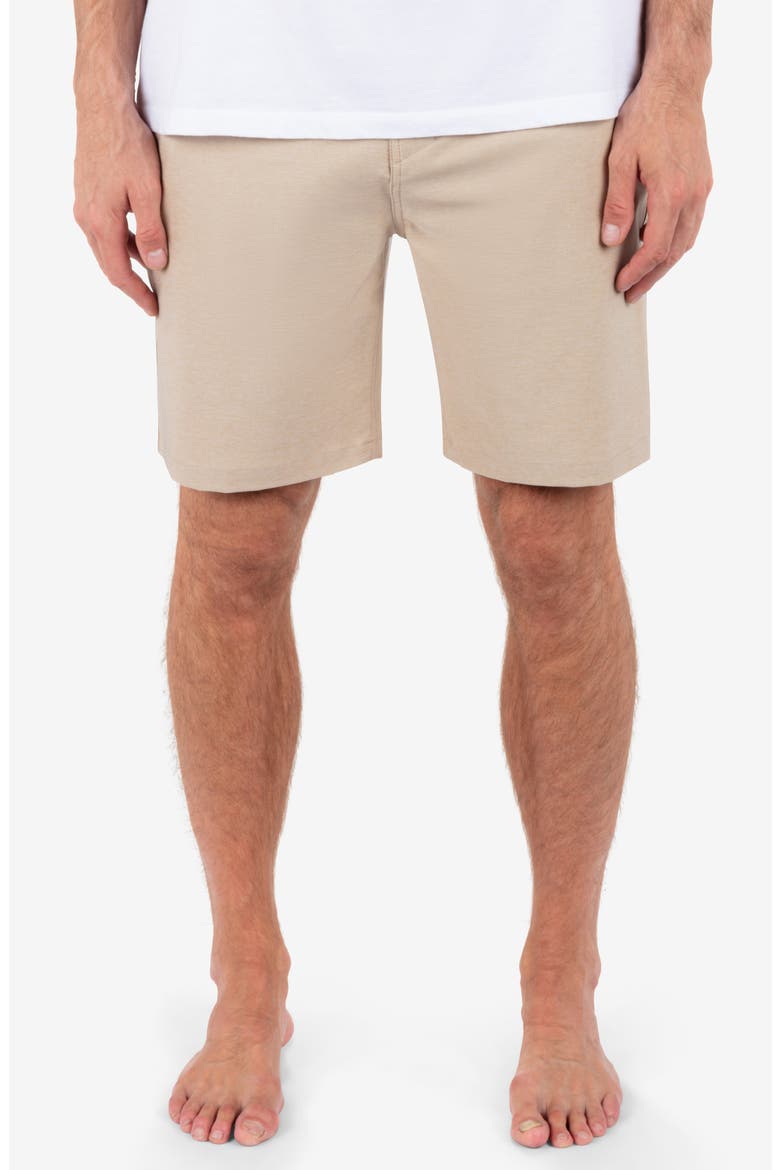 Phantom Heather Walk Shorts, Main, color, KHAKI