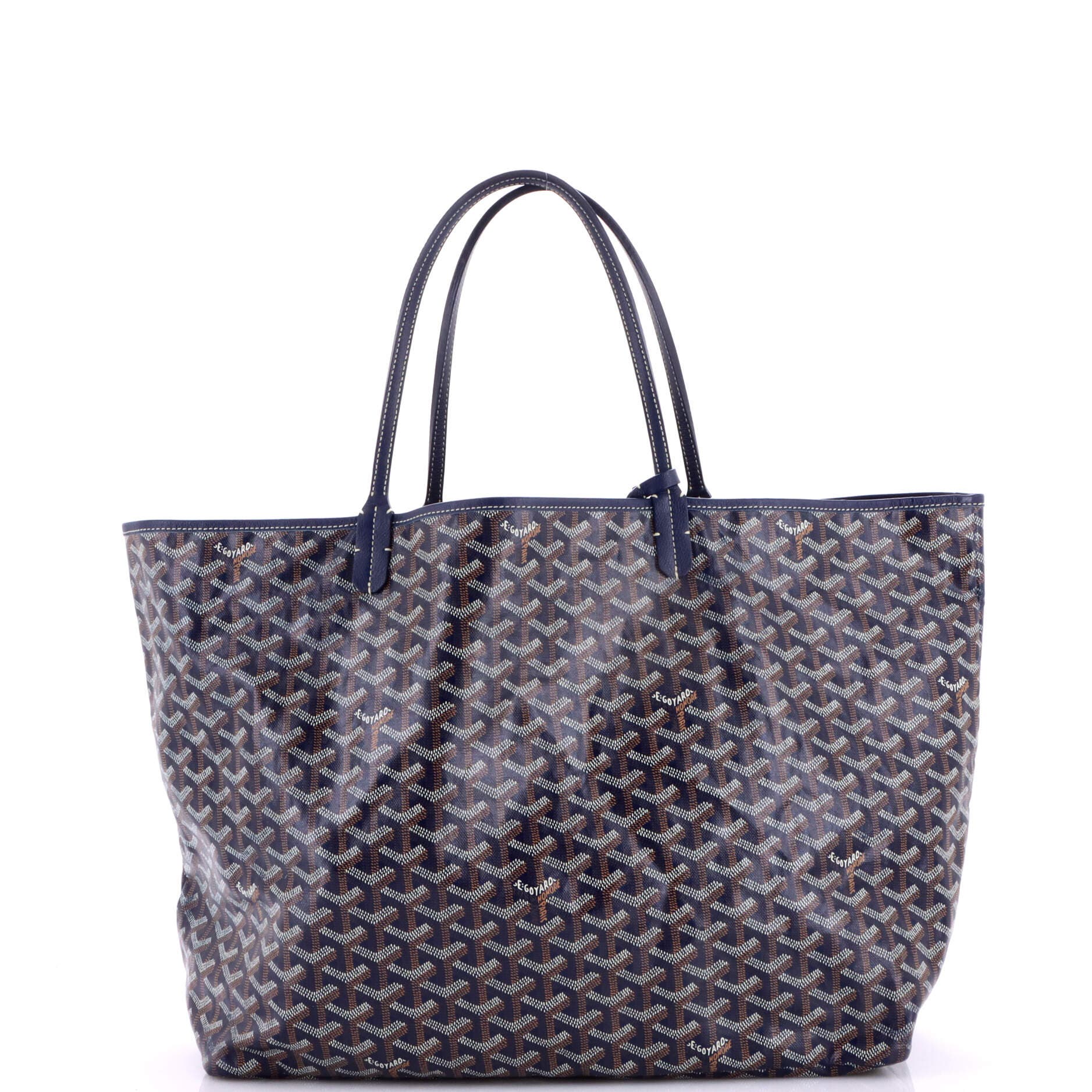 Pre-Owned Goyard Saint Louis Tote Coated Canvas GM, Alternate, color, Blue