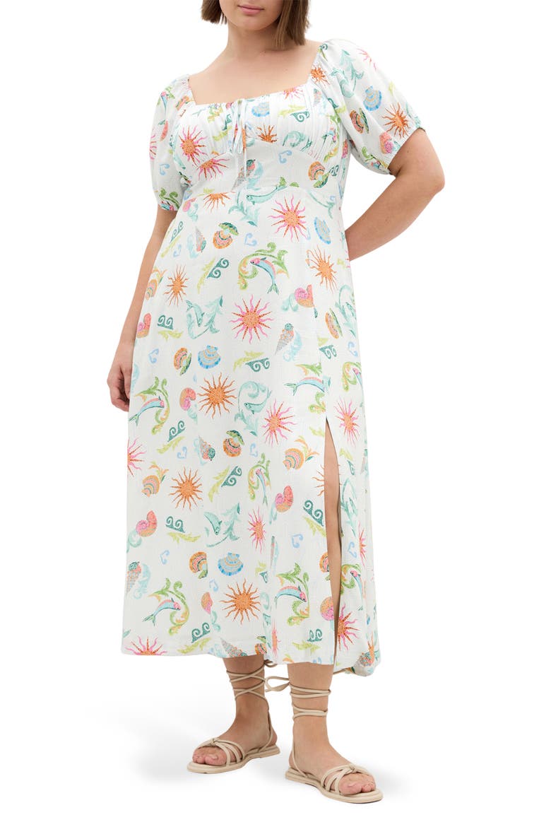 Abbie Ocean Print Sundress, Main, color, OCEAN PRINT